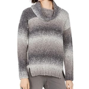 Style & Co Ombre Striped Cowl Neck Sweater